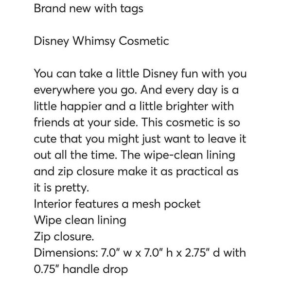 NWT Vera Bradley Bag Whimsy Cosmetic In Disney Mickey Mouse Piccadilly Paisley - Picture 4 of 15